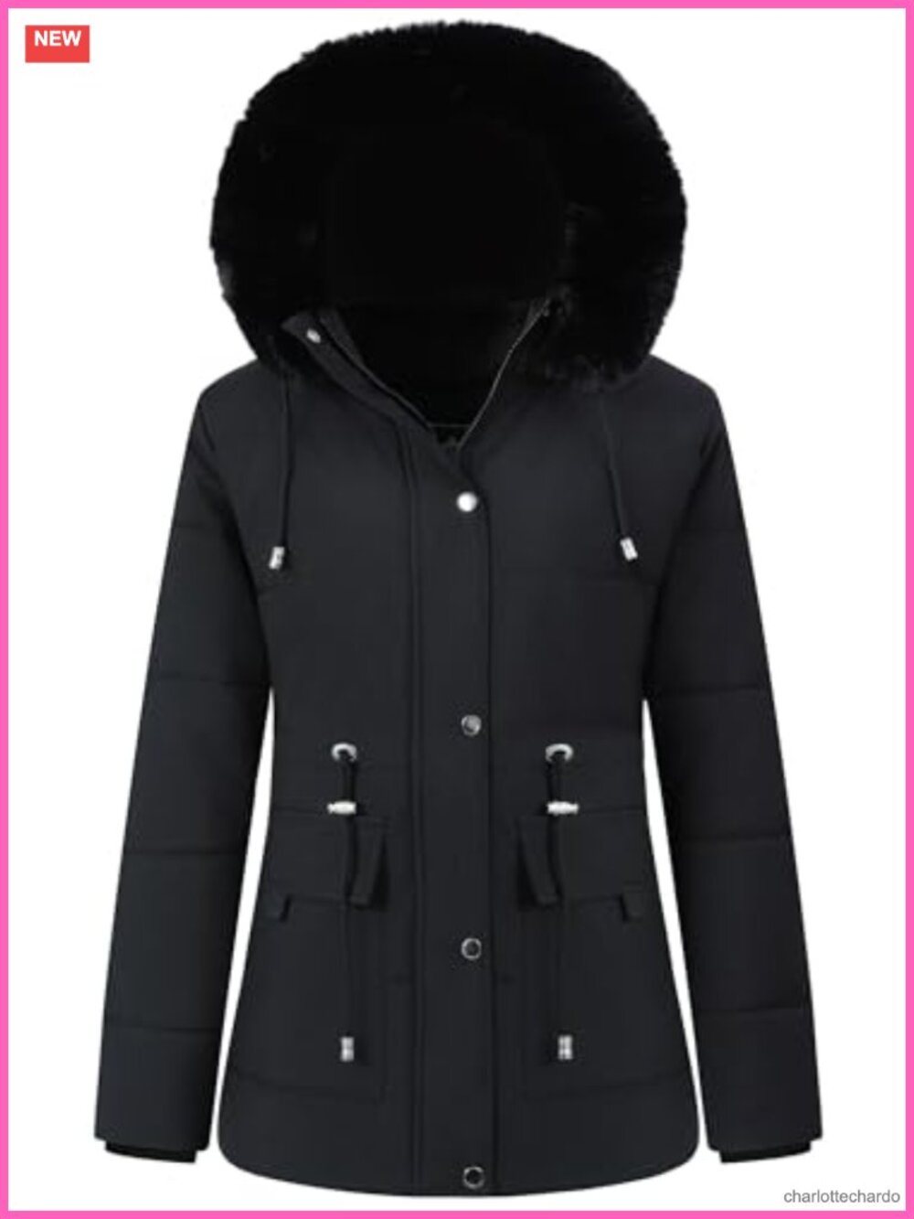 Women's Warm Winter Puffer Coat Thicken Fleece Lined Down Jacket